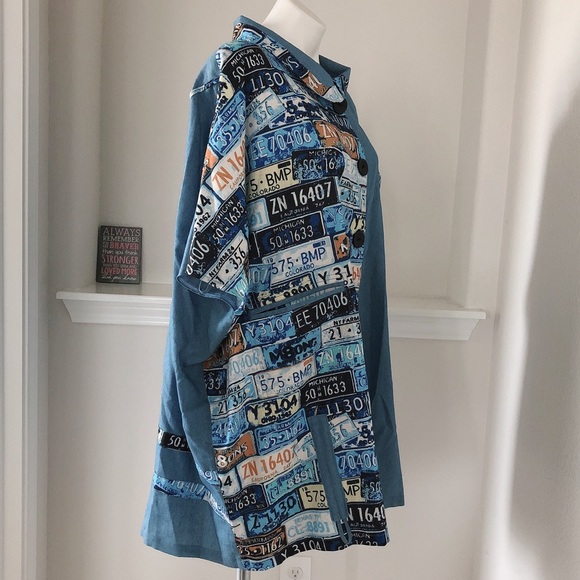 Neo Noble Cocoon Shirt License Plate Color Block Size L - Picture 6 of 13